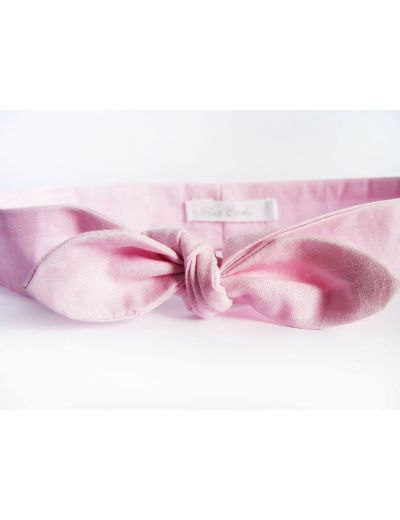 Бебешко розова лента за коса