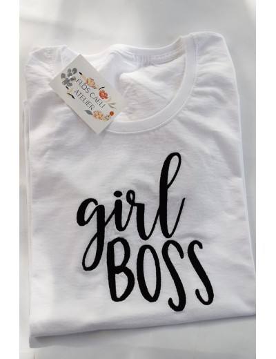 Дамски бродирани тениски Girl Boss