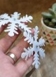 Диадема снежинки Ръчна изработка Сребърна Диадема с бели снежинки Аксесоари за коса