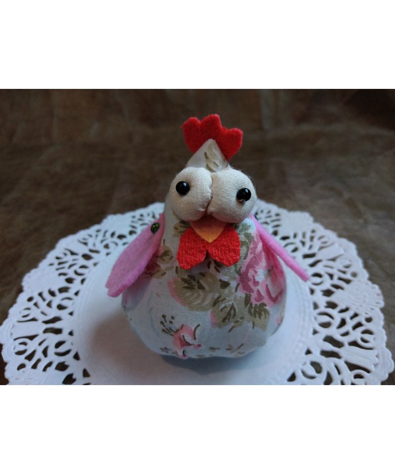 Сладка текстилна кокошка Ръчна Изработка Декорация Великден 