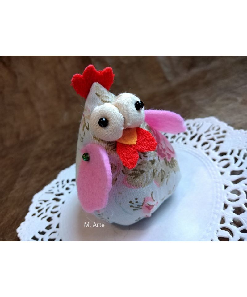 Сладка текстилна кокошка Ръчна Изработка Декорация Великден 