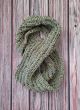 Дамски ръчно плетен зимен зелен шал "Керана" 