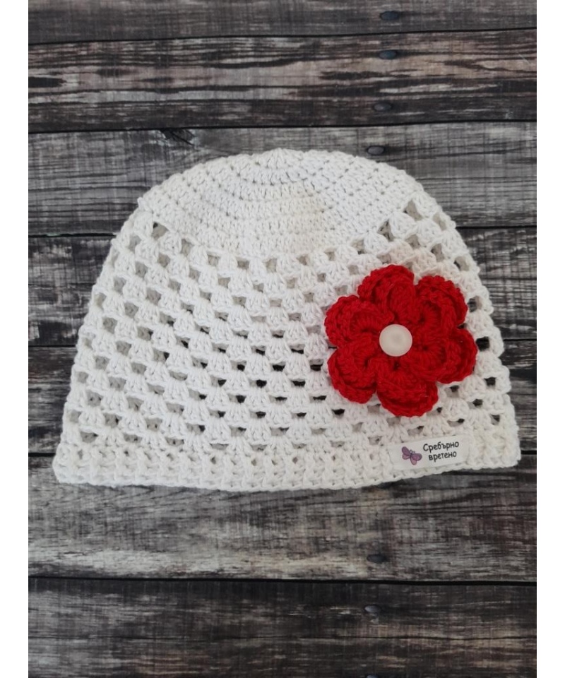 Памучна бебешка шапка за есен и пролет в размери 46, 48 и 50 Есенна шапка Пролетна шапка Handmade