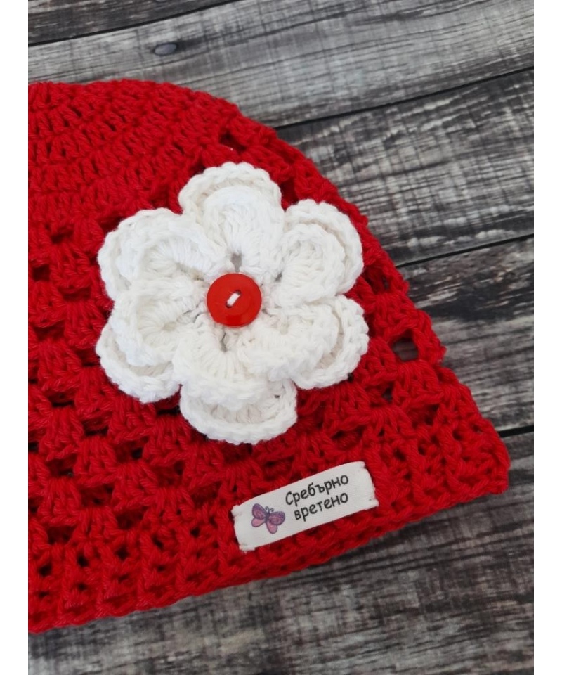 Памучна бебешка шапка за есен и пролет в размери 46, 48 и 50 Есенна шапка Пролетна шапка Handmade