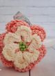 Уникална диадема „Прасковена въздишка“ с 3D плетено цвете
