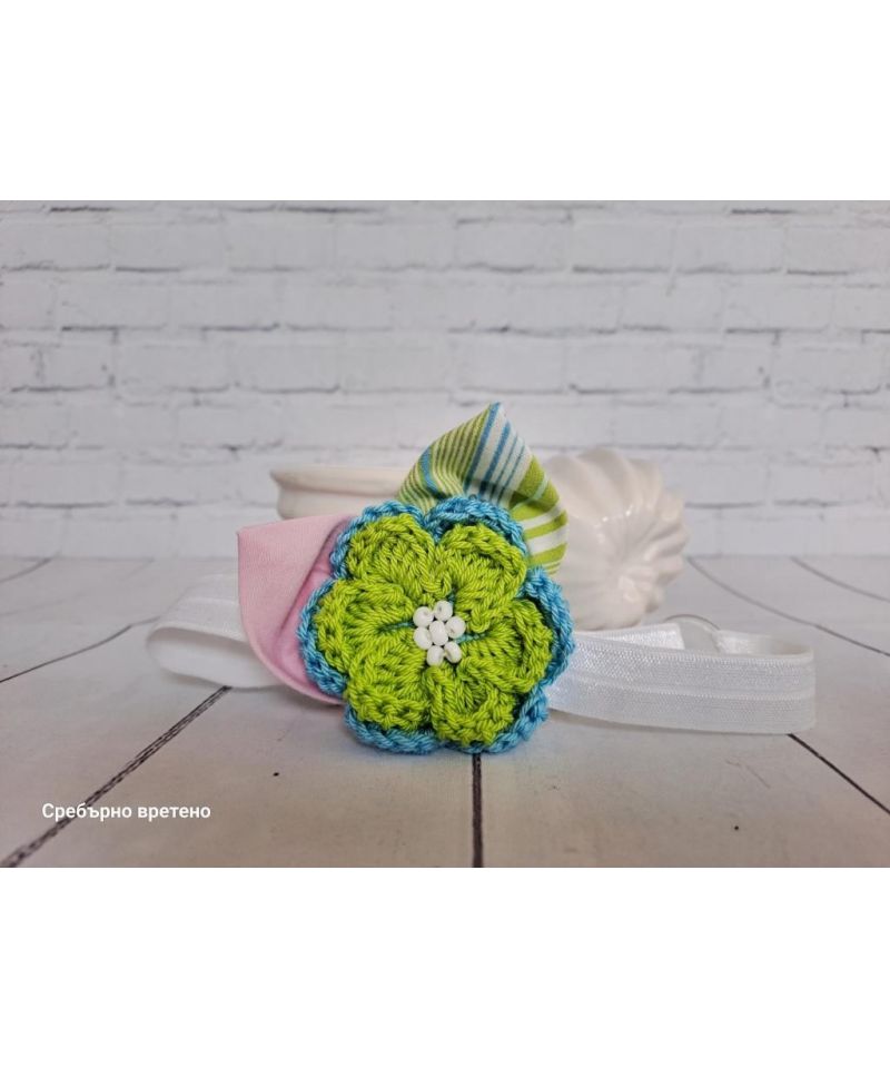 Дизайнерски комплект от диадема и брошка „Пролетна свежест“ с 3D цветя