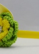 Уникална лента за глава „Слънчева поляна“ с 3D плетено цвете