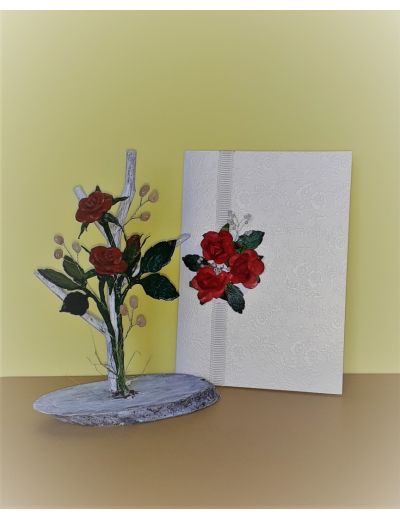 Подаръчен комплект с червени рози
