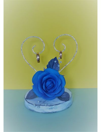 Поставка за брачни халки"Синя роза"